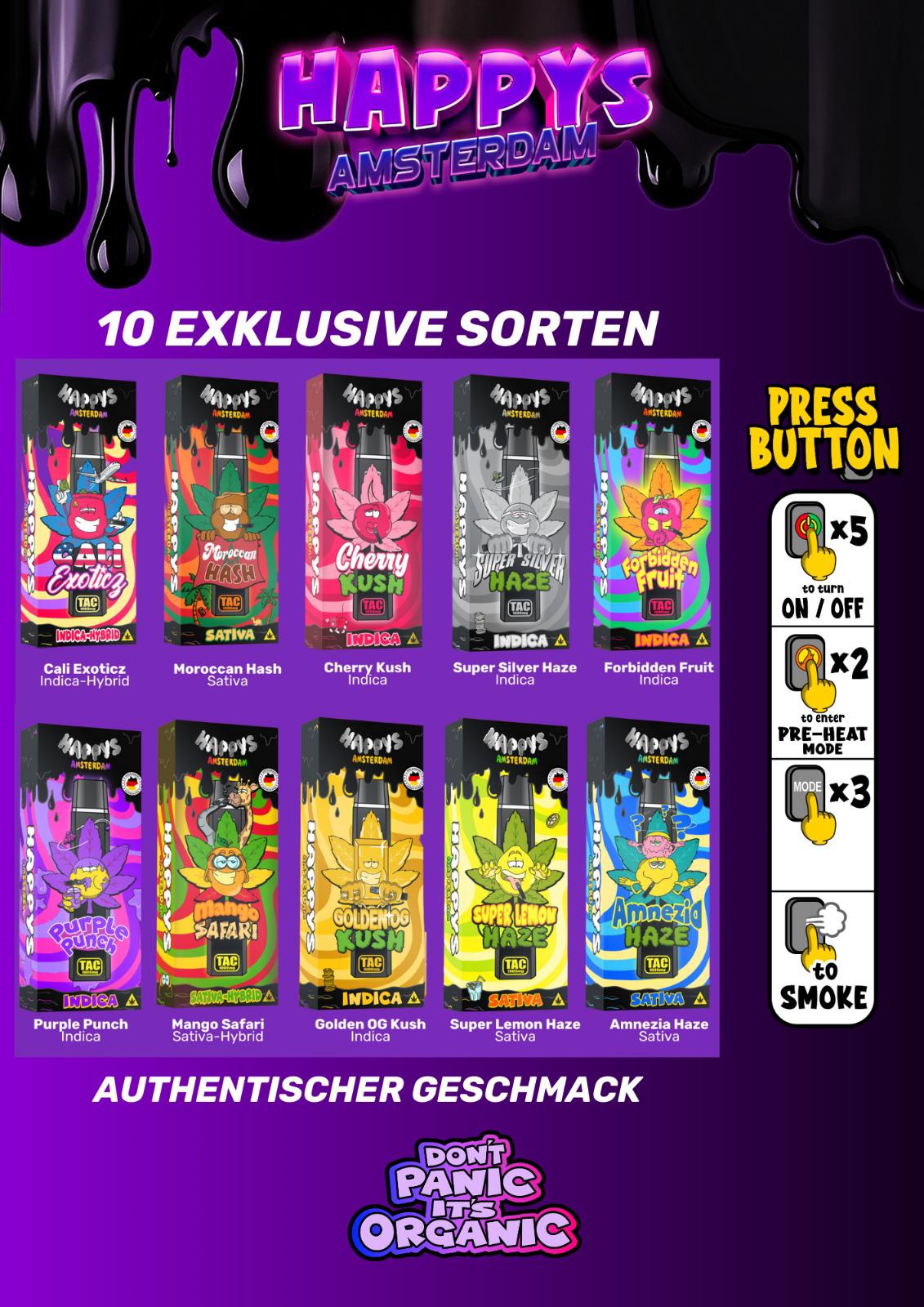 tac vape kaufen Happys Amsterdam - Amnesia Haze - TAC Vape main image 1